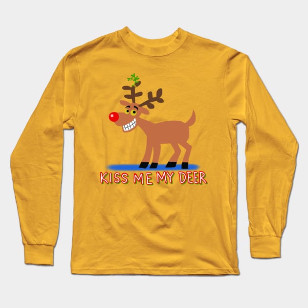 kiss me my deer Long Sleeve T-Shirt by wolfmanjaq